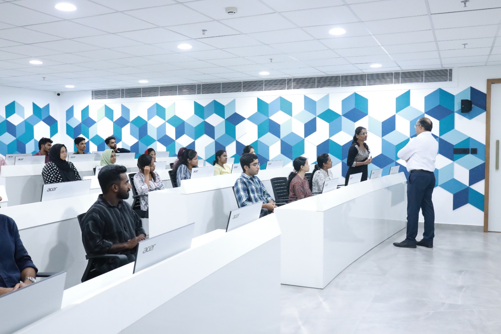 Students at computers